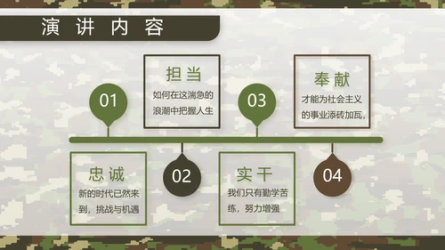 迷彩风军队军事工作总结汇报动态PPT