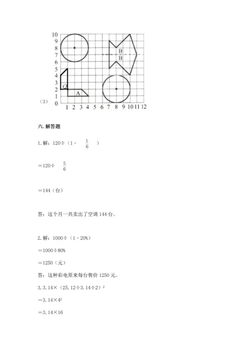 小学数学六年级上册期末测试卷附答案（模拟题）.docx