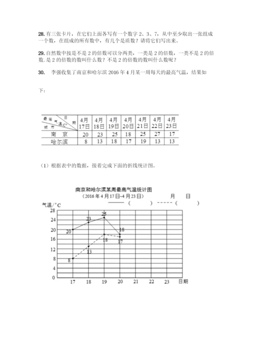 人教版五年级下册数学应用题专项练习附答案【实用】.docx