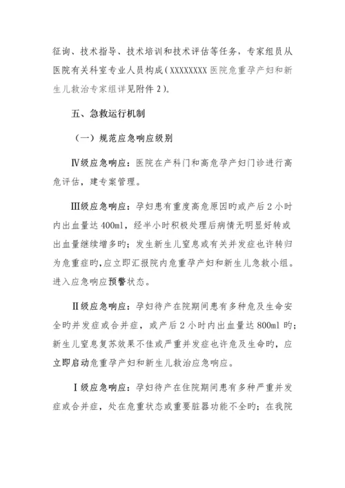 危重孕产妇和新生儿救治工作实施方案.docx