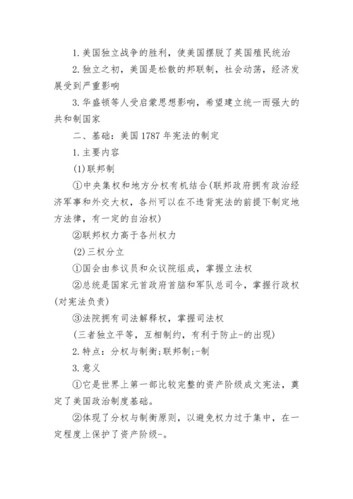 高一历史重点知识点归纳.docx