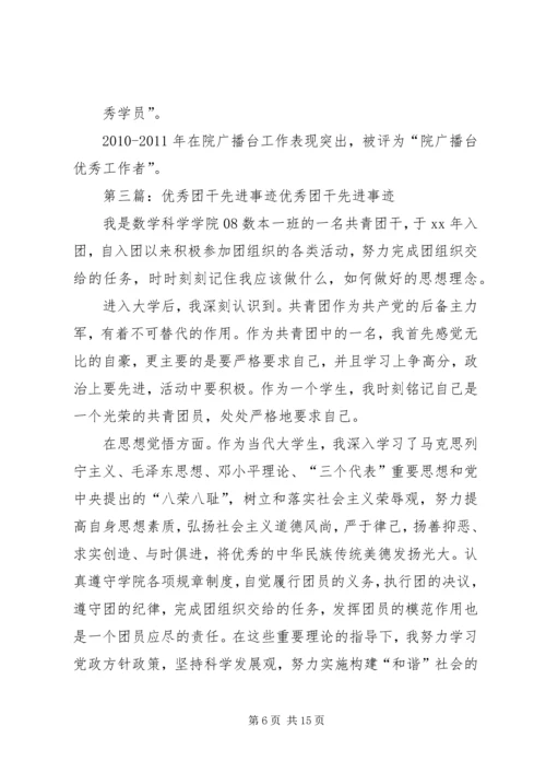 优秀团干申请(先进事迹材料) (2).docx