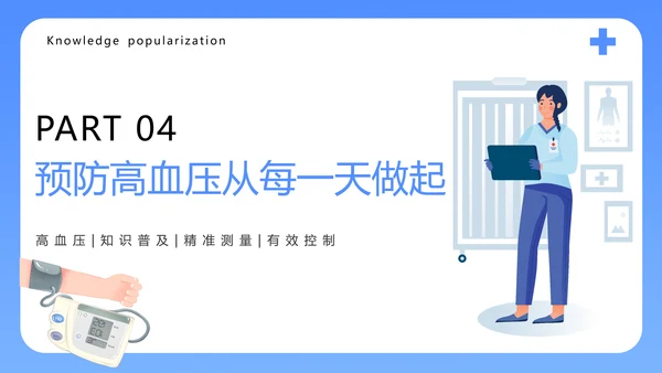 医院心脑血管科预防高血压知识科普PPT模板