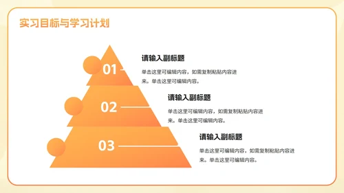 橙黄色渐变大学生实习自我介绍PPT模板