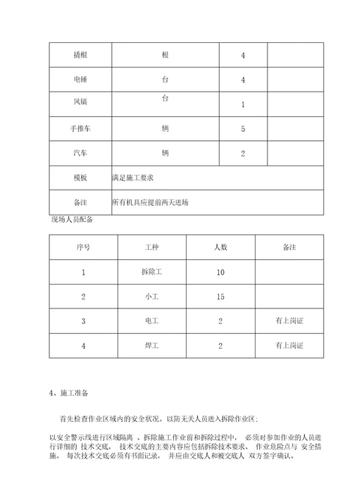 医技楼屋面拆除方案