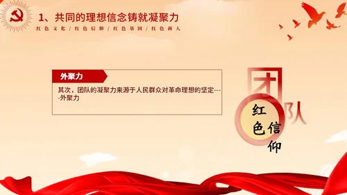 红色党政红色大气传承红色基因争做时代新人党课PPT