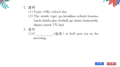 【外研版】七上 Module5 My school day 模块话题阅读与写作 习题课件