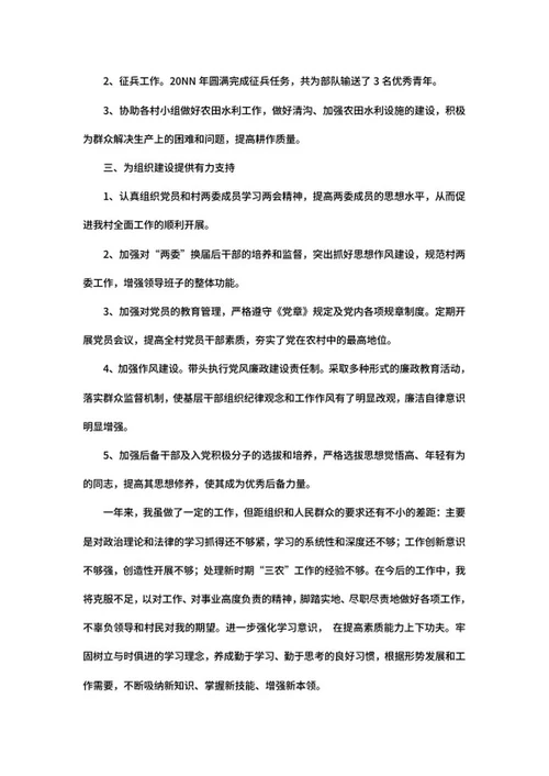 党支部建设述职报告word模板