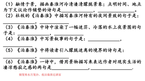 七年级下册 第六单元 课外古诗词诵读   泊秦淮 课件(共37张PPT)