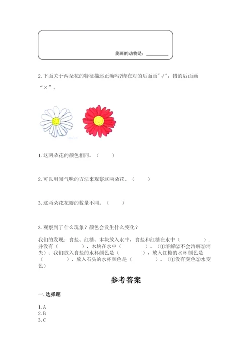 教科版一年级下册科学期末测试卷精品（黄金题型）.docx