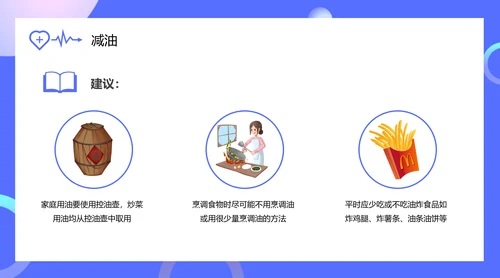 健康生活方式合理饮食PPT模板