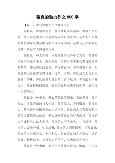 善良的魅力作文800字.docx