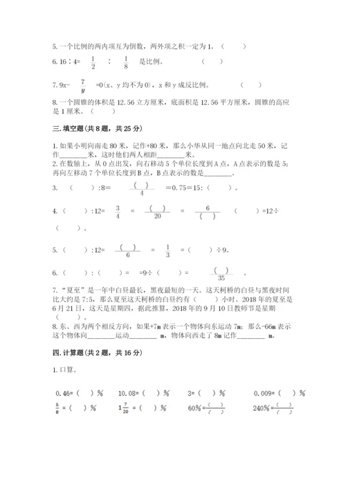 小升初数学期末测试卷及完整答案一套.docx