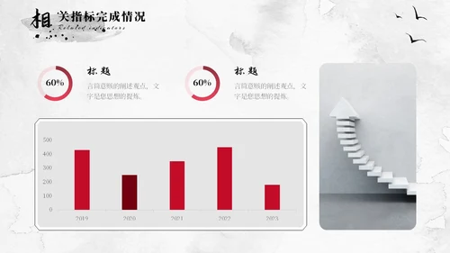 红色水墨飘带中国风大气古风项目汇报工作汇报通用PPT模板工作总结