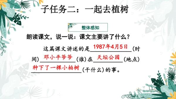 4.邓小平爷爷植树（第一课时）  课件