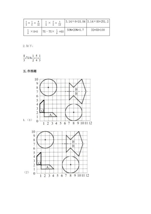 小学数学六年级上册期末测试卷及完整答案【必刷】.docx