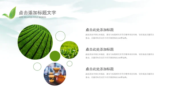 清新茶叶茶道春茶农村旅游茶园绿茶红茶PPT