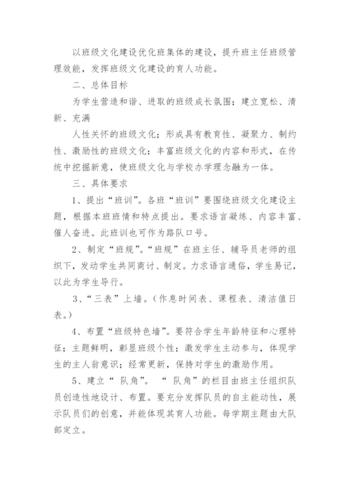 班级文化建设方案.docx