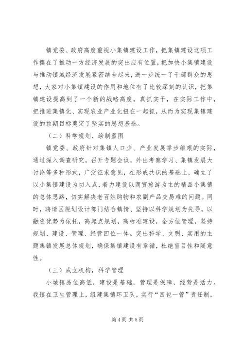 乡镇小集镇管理工作汇报.docx