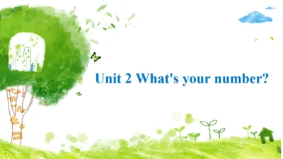 Starter Module 2 My English lesson Unit 2