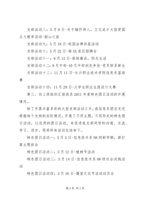 五四红旗团总支汇报材料.docx