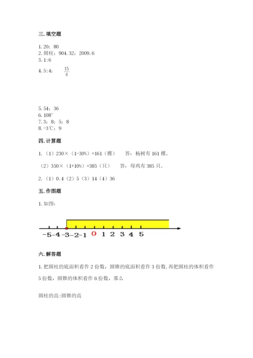 重庆市南川市六年级下册数学期末测试卷完美版.docx