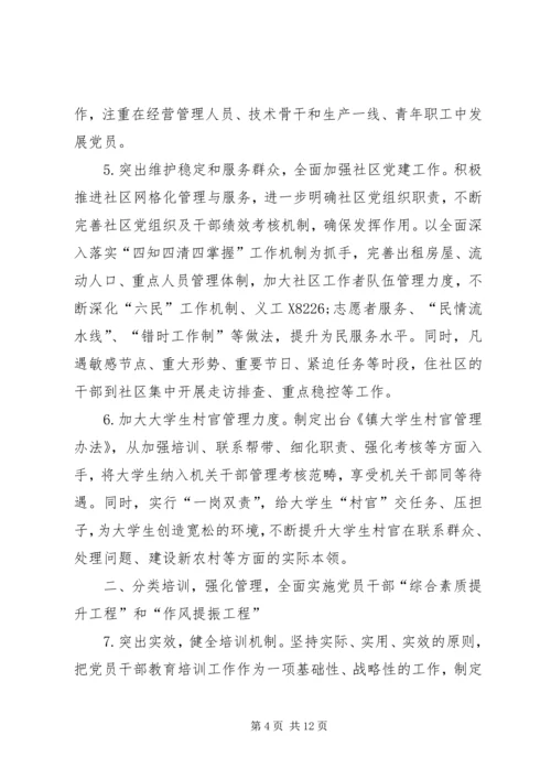 乡镇某年党的基层组织建设工作要点.docx