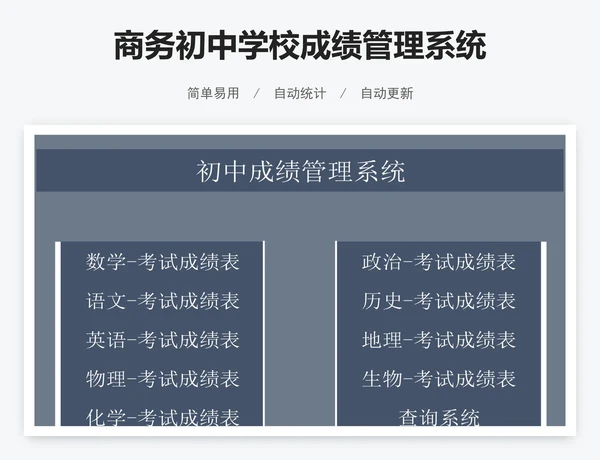 商务初中学校成绩管理系统