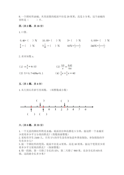 洛阳市小学数学小升初试卷精品（典优）.docx