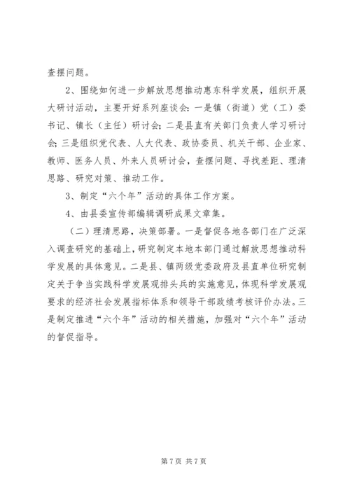 某县开展解放思想学习讨论活动情况汇报.docx