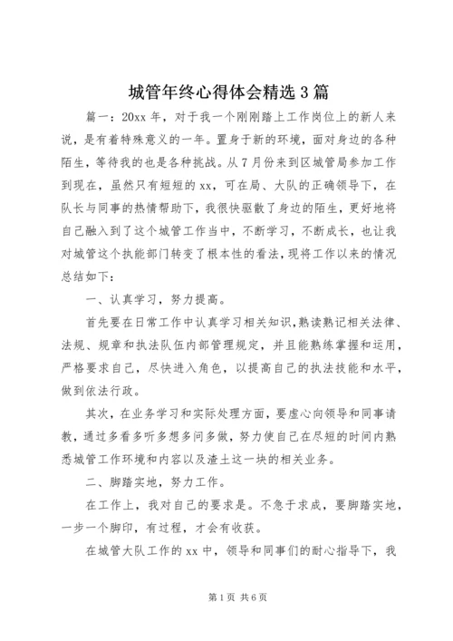 城管年终心得体会精选3篇.docx