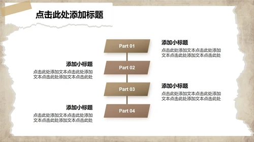 棕色创意拼贴剪纸风大学生个人简历PPT模板