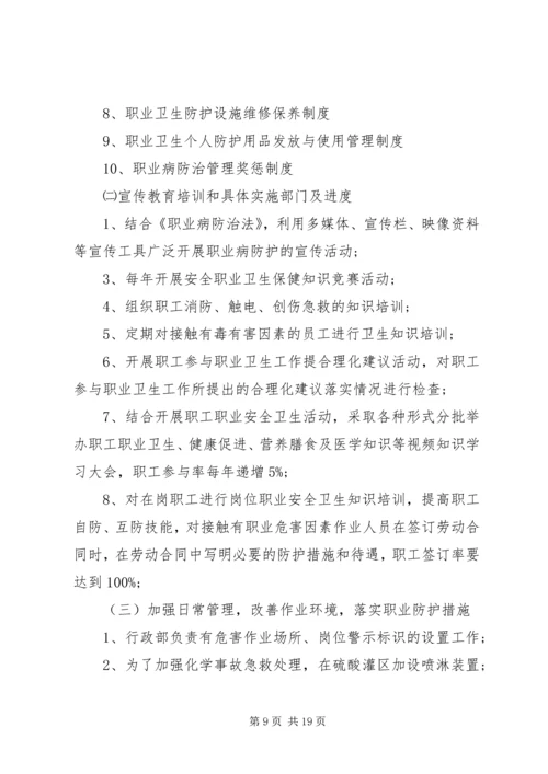 职业病预防实施方案.docx