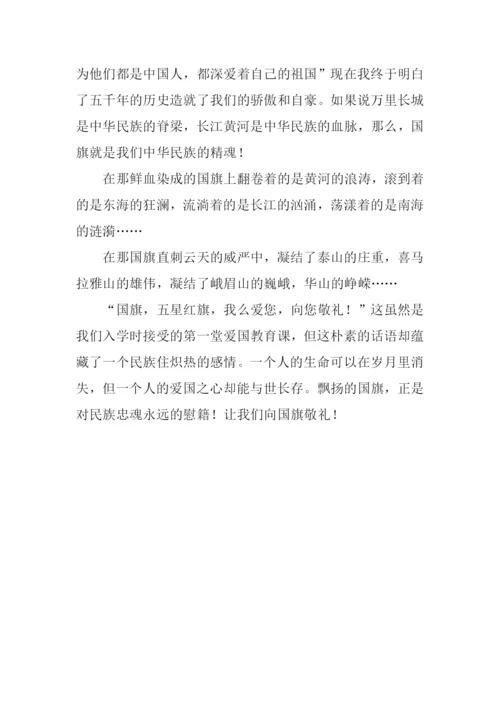 向国旗敬礼作文600字.docx