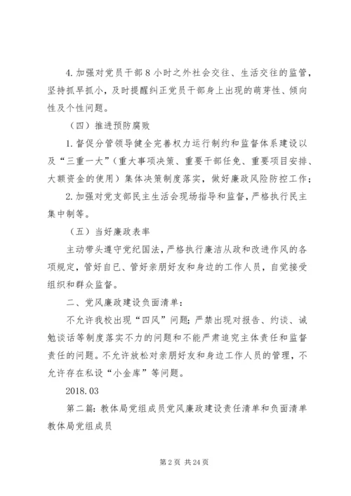 学校校长党风廉政建设责任清单和负面清单.docx