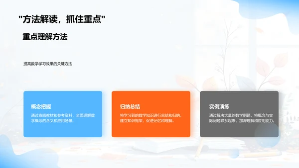 高中数学学习策略PPT模板