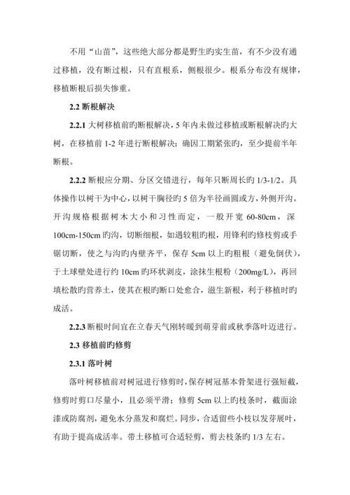 大树移栽重点技术标准流程.docx