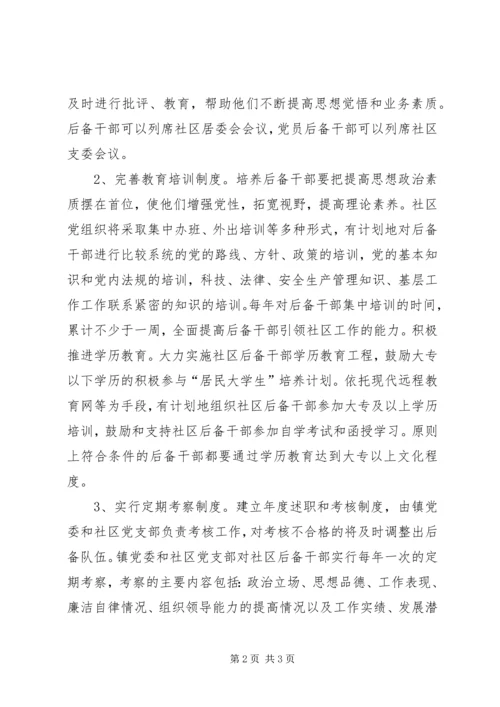 社区后备干部培养方案 (3).docx