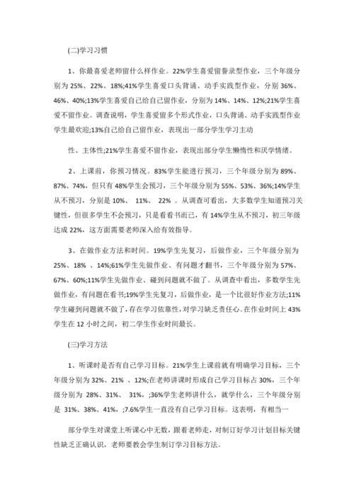 初中学生自主学习能力现状调查分析报告.docx