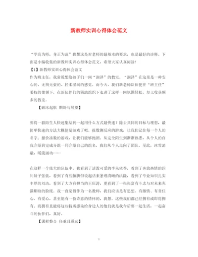 精编新教师实训心得体会范文.docx