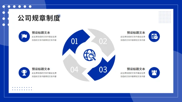 克莱茵蓝新员工入职培训会通用PPT模板