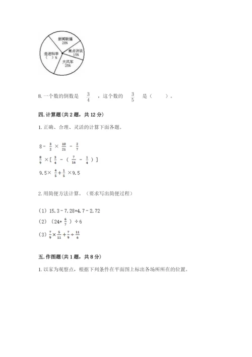 人教版数学六年级上册期末测试卷及答案（全国通用）.docx