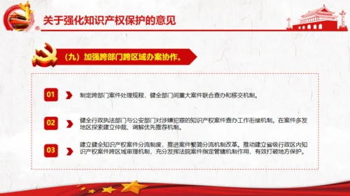 关于强化知识产权保护的意见党建通用PPT模板