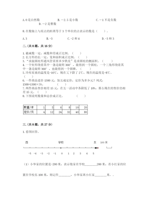 小学毕业班数学检测卷含答案【模拟题】.docx