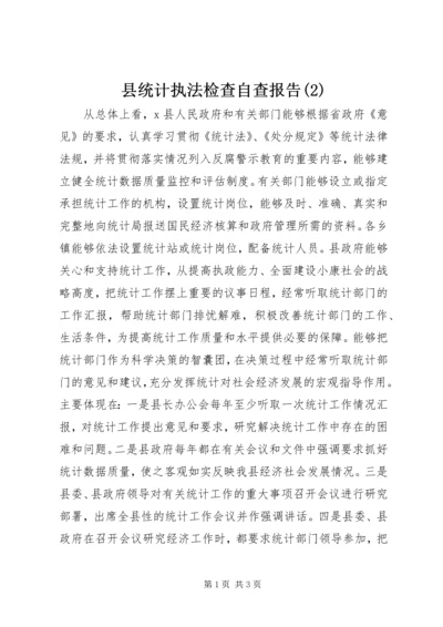 县统计执法检查自查报告(2).docx