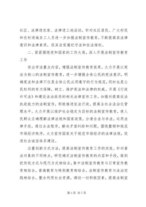 全市普法依法治理工作要点范文.docx