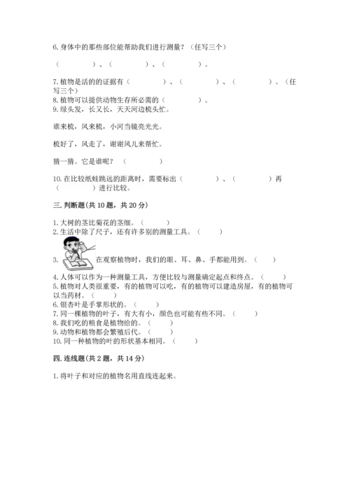 教科版一年级上册科学期末测试卷附参考答案ab卷.docx