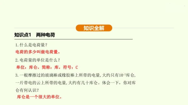 人教版初中物理 九年级全册 第十五章 电流和电路 15.1 两种电荷课件(31页ppt）