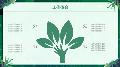 绿色小清新述职报告通用PPT模板