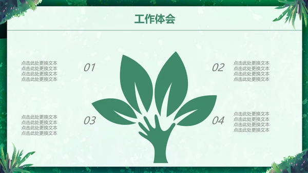 绿色小清新述职报告通用PPT模板